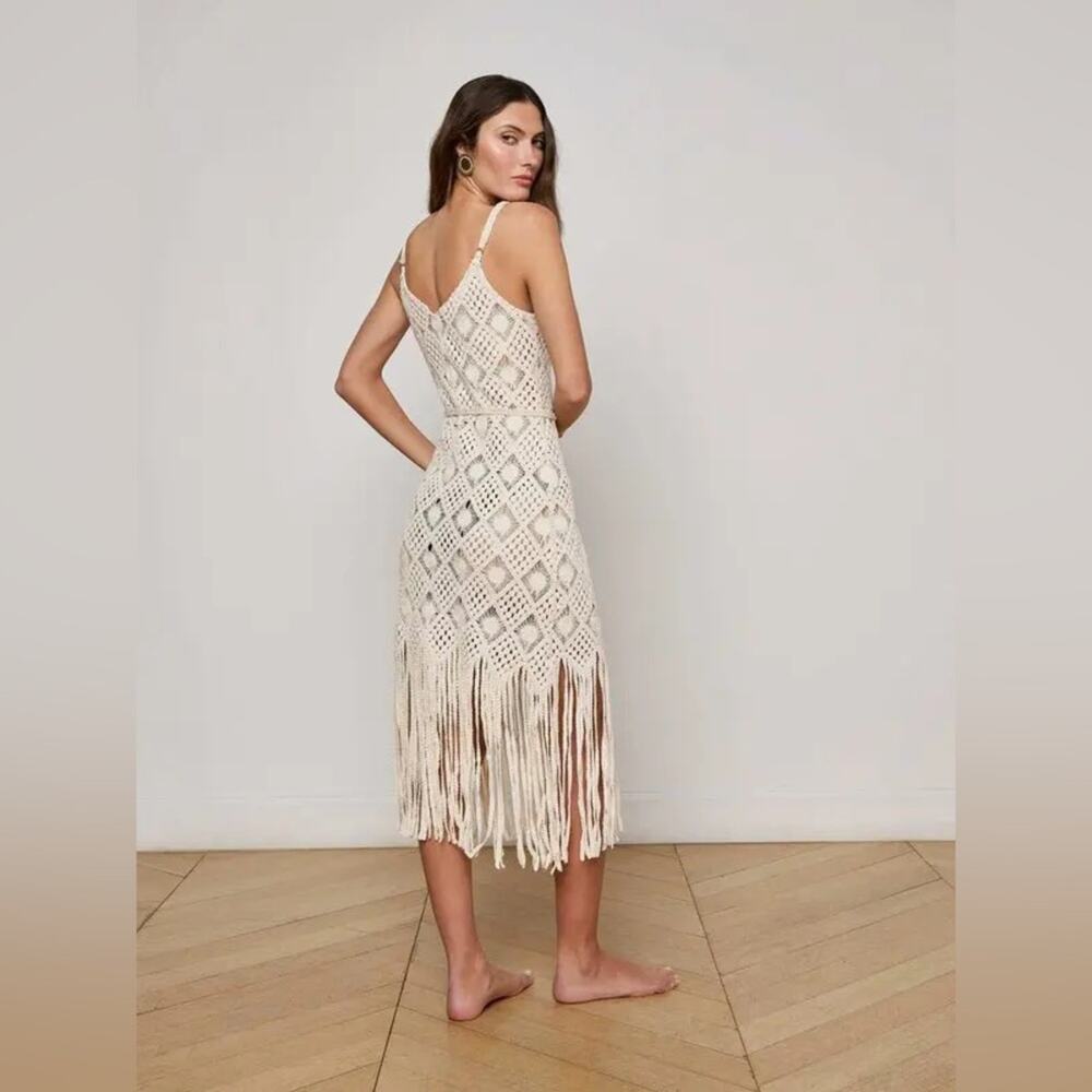 L’agence Haleigh Crochet Cover-Up Dress M - Picture 8 of 10